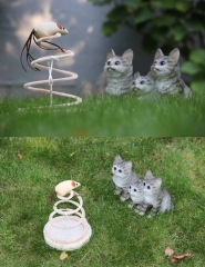 Raikou Haustierspielzeug  Katzenspirale Katzenspielzeug mit Vogel für Katze (Kätzchen) Spielvogel